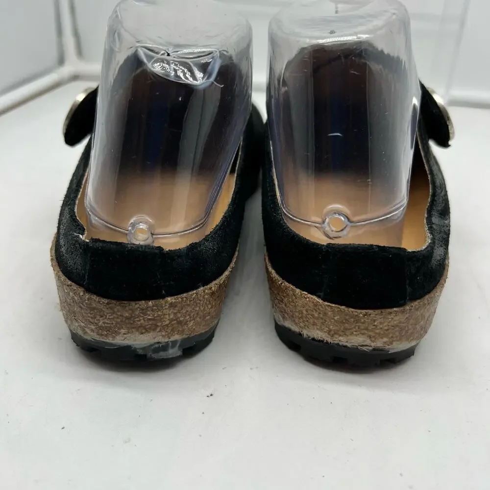 Haflinger Shoes Womens 37 Adventure Slip On Mule Clogs Black Comfort US 6